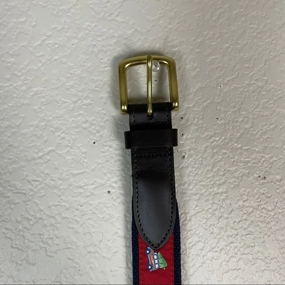 Vineyard Vines Woody Tree Canvas Club Belt Size 32